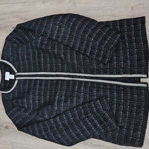 H&M blazer with metallic thread and jewel trim women size S